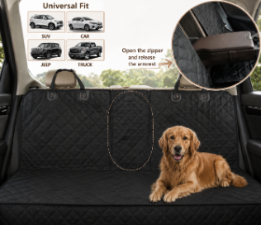 Car Dog Seat Cover for Back Seat Waterproof Auto Rear Pet Seat Protector Mat Nonslip Universal Safety Carrier for Outing Dogs